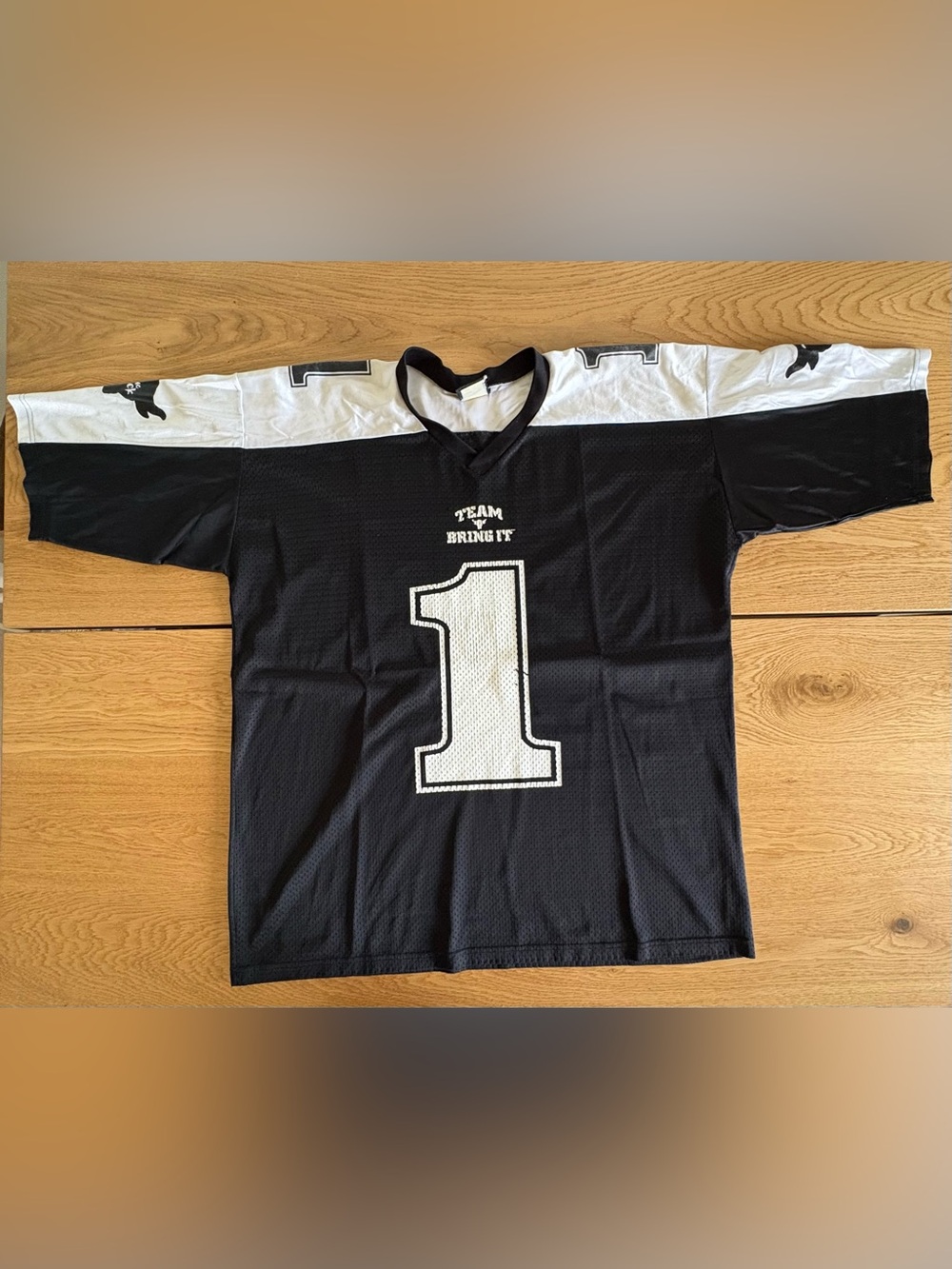 Vintage 2001 WWF The Rock Team Bring It Football Jersey Mesh Shirt XL 2XL